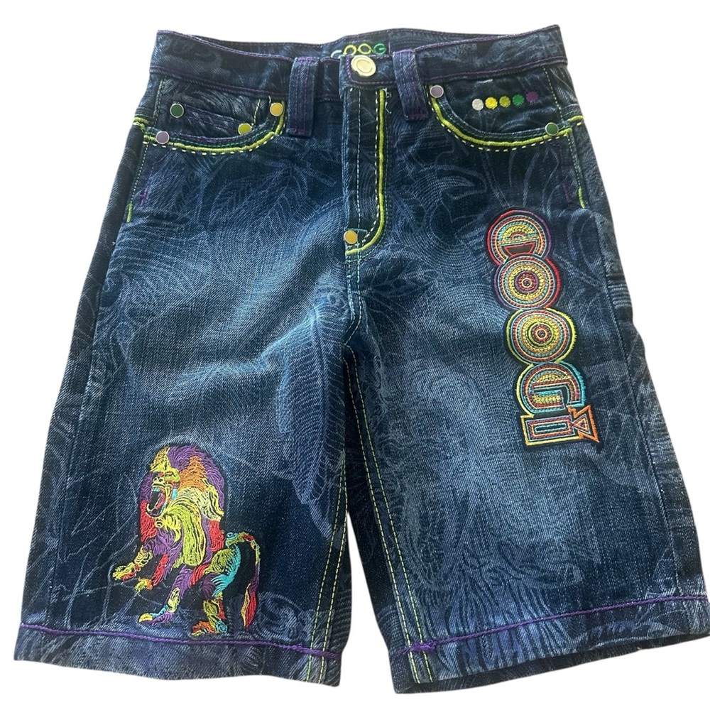 Colorful Kids Denim Shorts - Picture 1 of 4
